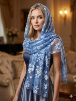 شال ویسکوز گل برجسته - Image 2