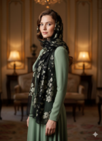 شال ویسکوز گل برجسته - Image 3