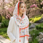 شال نخی منگوله دار - Image 4