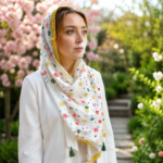 شال نخی منگوله دار - Image 2