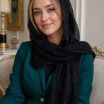 شال حریر آینه ای