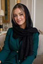 شال حریر آینه ای