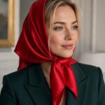 مینی اسکارف ساتن قرمز