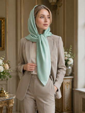 روسری ابریشم ساده