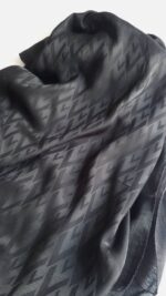 شال ژاکارد مشکی - Image 3