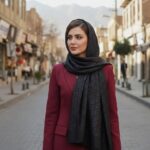 شال ژاکارد مشکی