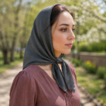 مینی اسکارف ساده تک رنگ - Image 5