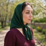 مینی اسکارف ساده تک رنگ - Image 6