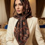 روسری ابریشم طرحدار
