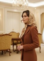 روسری ابریشم طرحدار - Image 2