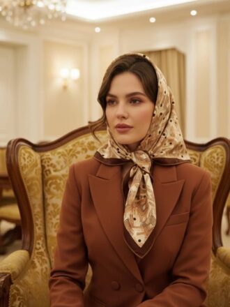 روسری ابریشم طرحدار