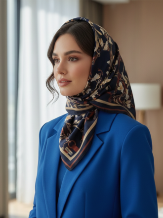 روسری ابریشم طرحدار