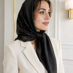 روسری مشکی متالیک