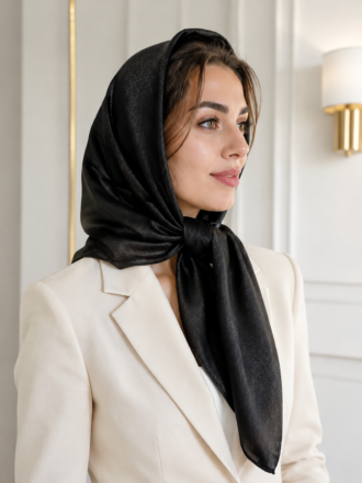 روسری مشکی متالیک